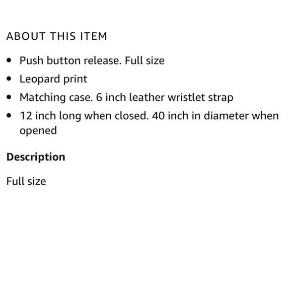 Coach | Full Size Leopard Print Umbrella NWT - Picture 3 of 7